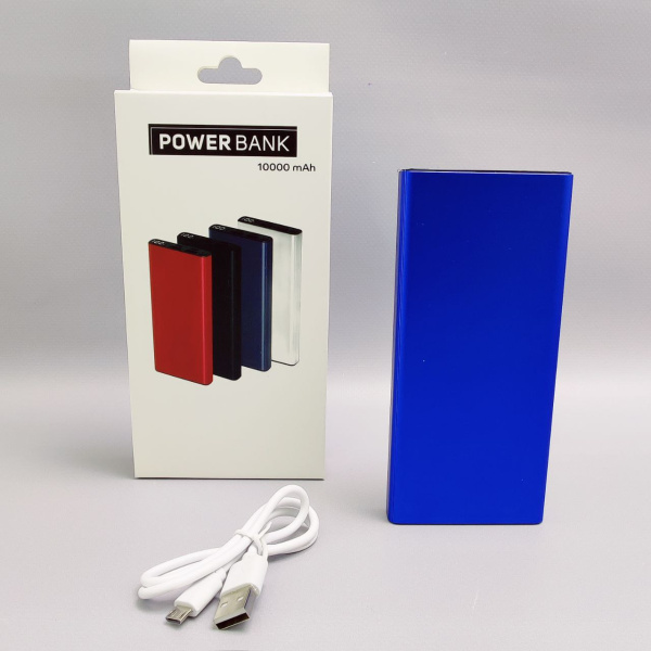 Портативное зарядное устройство Power Bank 10000 mAh / Micro, Type C, 2 USB-выхода